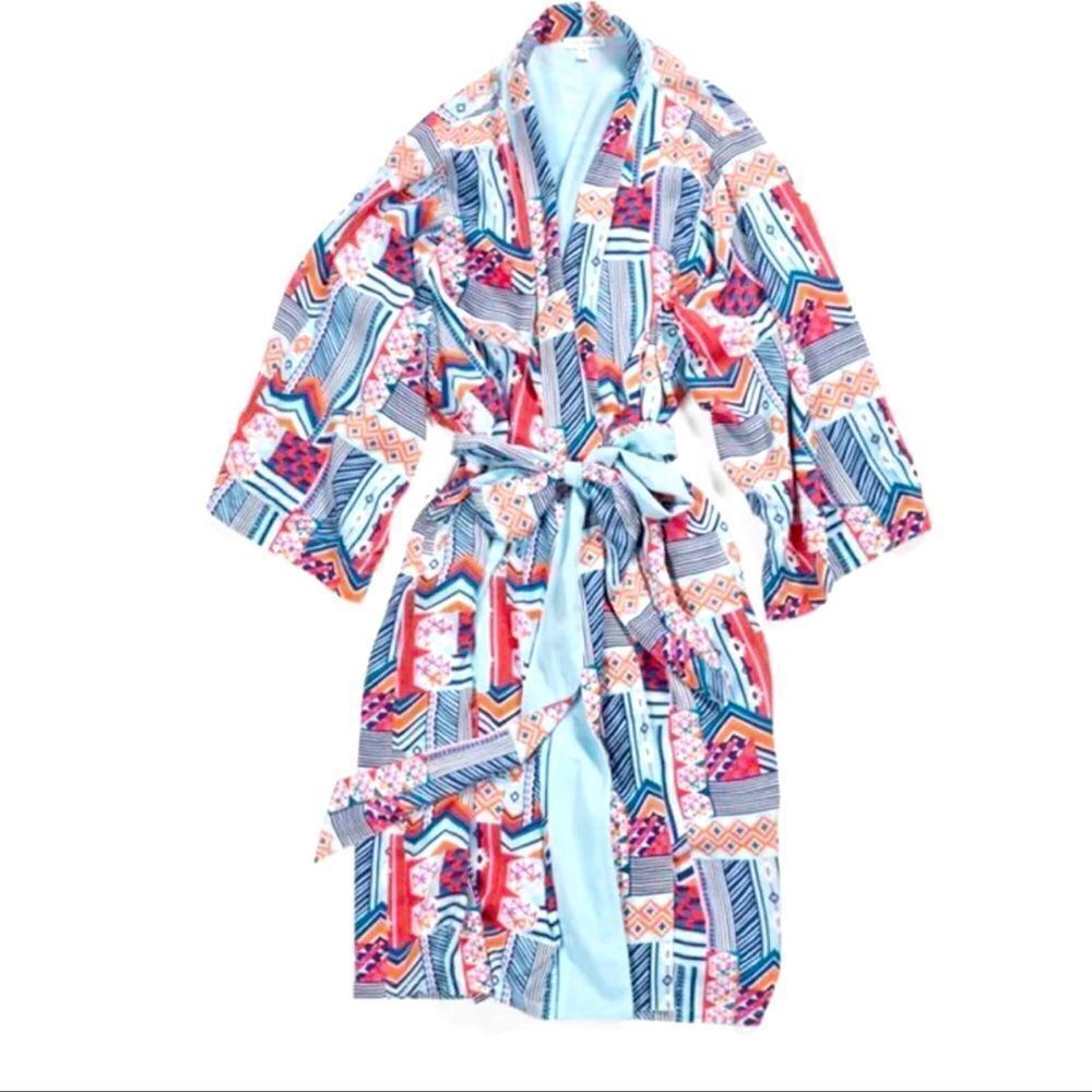 New Vera Bradley Reversible Robe Patchwork Bouquet
